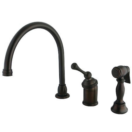 Kingston Brass Widespread Kitchen Faucet, Oil Rubbed Bronze KB3815BLBS